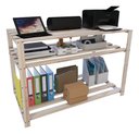 Ver imagem 4 de Armario Livreiro Modular 3 Prateleiras P/ Livros Biblioteca Technox Marron