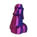 Ver imagem 1 de Moai Estátua Escultura 20 cm Ilha da Páscoa Decoração 3D Bicolor Azul e Lilás Enfeite