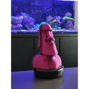 Ver mais imagens de Moai Estátua Escultura 20 cm Ilha da Páscoa Decoração 3D Bicolor Azul e Lilás Enfeite