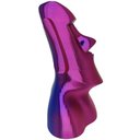 Ver imagem 5 de Moai Estátua Escultura 20 cm Ilha da Páscoa Decoração 3D Bicolor Azul e Lilás Enfeite