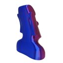 Ver imagem 2 de Moai Estátua Escultura 20 cm Ilha da Páscoa Decoração 3D Bicolor Azul e Lilás Enfeite