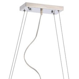 Pendente Rammer 70cm Retangular E-27 5 Lâmpada Max 60W Prata - 3