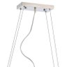 Pendente Rammer 70cm Retangular E-27 5 Lâmpada Max 60W Prata - 3