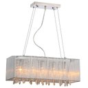 Ver imagem 1 de Pendente Rammer 70cm Retangular E-27 5 Lâmpada Max 60W Prata