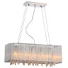 Pendente Rammer 70cm Retangular E-27 5 Lâmpada Max 60W Prata - 1