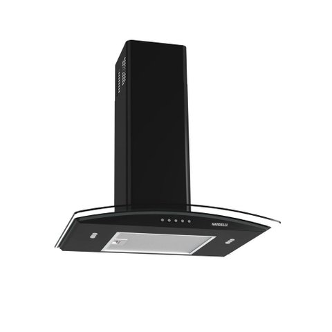 Coifa Nardelli de Parede Clean Vidro Curvo Black 60cm