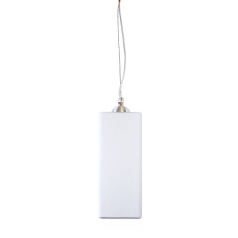 Pendente Trio Aluminio+Vidro Triangular Fosco E-27 1 Lâmpada Max 60W Branco