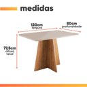 Ver imagem 4 de Conjunto Sala de Jantar Mesa 1,20m Moove 4 Cadeiras Linho Milano