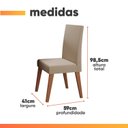Ver imagem 5 de Conjunto Sala de Jantar Mesa 1,20m Moove 4 Cadeiras Linho Milano