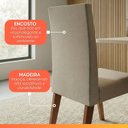 Ver imagem 7 de Conjunto Sala de Jantar Mesa 1,20m Moove 4 Cadeiras Linho Milano