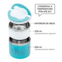 Ver imagem 4 de Marmita Térmica Inox Dupla - Comida Boa
