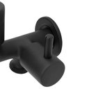 Ver imagem 3 de Torneira Tanque/maquina Preto/black 2 Saídas Alavanca Metal