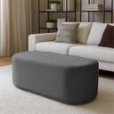 Ver imagem 1 de Puff Michael Orgânico Oval Curvo Redondo para Sala Confortável e Reforçado Bouclé