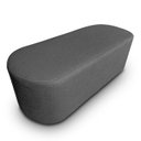 Ver imagem 2 de Puff Michael Orgânico Oval Curvo Redondo para Sala Confortável e Reforçado Bouclé