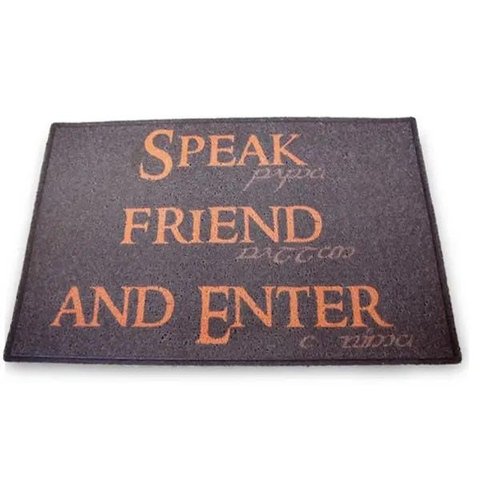 Tapete Capacho o Senhor Dos Anéis Speak Friend 60x40 cm.