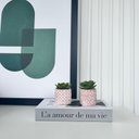 Ver imagem 2 de Decoração Sala Livro Fake + Dupla Vaso Cachepô Rosa Decor