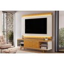 Ver imagem 1 de Rack Bancada C/ Painel P/ Tv até 75 Polegadas Loren Ripada Nichos 200x194cm Cedro/bali - Dj Móveis