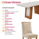 Ver imagem 7 de Mesa de Jantar Carolina 180cm Tampo MDF Vidro Canto Copo com 6 Cadeiras Safira