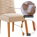 Ver imagem 5 de Mesa de Jantar Carolina 180cm Tampo MDF Vidro Canto Copo com 6 Cadeiras Safira