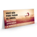 Ver imagem 1 de Quadro Surf Frase Motivacional Sunset Para Sala Quarto 80x40
