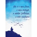 Ver imagem 2 de Quadro Grande Salmo 91 Frase Religioso Tela Tecido 90x60