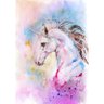 Quadro Unicórnio Grande Decorativo Efeito Aquarela 90x60 - 2
