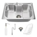 Ver imagem 1 de Cuba Cozinha Gourmet Aço Inox Luxo com Acessórios 60x42 Cm - Brinovar