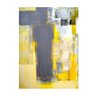 Quadro Abstrato Moderno Amarelo e Cinza Vertical - Tela Única - 120 x 90 cm - Branca - 2