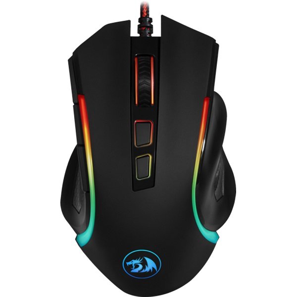 Mouse Gamer Redragon Griffin Preto com Led Rgb - M607