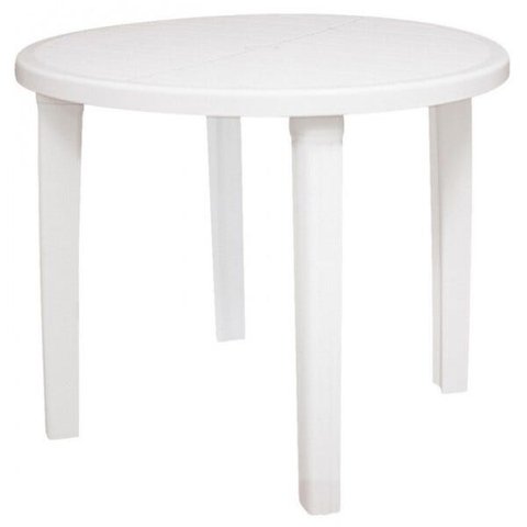 Mesa Redonda Cassino Branca 890x890x740mm Tramontina 92301/010