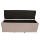 Ver imagem 2 de Calçadeira Baú Paris King 195 Cm Botão Strass Suede Porcelana Eli Móveis
