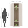 Guarda-roupa Modulado Evolution Canto Oblíquo 1 Porta com Cabideiro Robel Móveis - Vanilla - 3