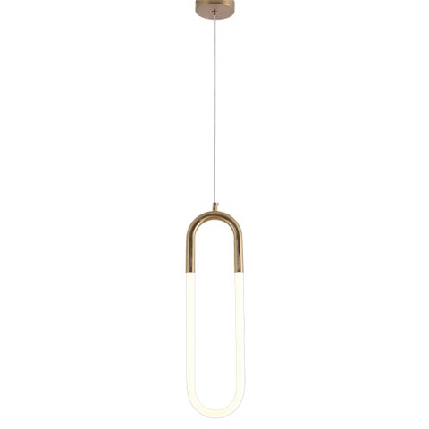 Pendente Dourado Metal 14x50cm Led 22w 3000k