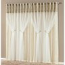 Cortina Para Varão Castelari 3,00 M X 2,50 M Alt. Tecido Seda com Voil - Palha - 1