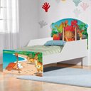 Ver imagem 1 de Cama Infantil Jurassic Dinossauros com Colchão MDF Branco Cambel Móveis