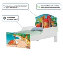Ver imagem 2 de Cama Infantil Jurassic Dinossauros com Colchão MDF Branco Cambel Móveis