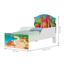 Ver imagem 3 de Cama Infantil Jurassic Dinossauros com Colchão MDF Branco Cambel Móveis