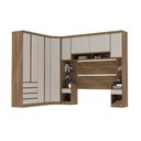 Ver imagem 3 de Guarda Roupa Casal Modulado de Canto 9 Portas e 6 Gavetas Veneza Luciane Móveis