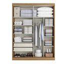 Ver imagem 4 de Guarda-Roupa Casal 2 Portas de Correr 2 Gavetas com Espelho 170x54x225cm Glass Comfort Yescasa Marrom Almendra