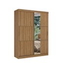 Ver imagem 2 de Guarda-Roupa Casal 2 Portas de Correr 2 Gavetas com Espelho 170x54x225cm Glass Comfort Marrom Almendra