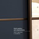 Ver mais imagens de Guarda-Roupa Casal 2 Portas de Correr 2 Gavetas com Espelho 170x54x225cm Glass Comfort Yescasa Marrom Almendra