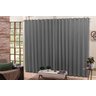 Cortina De Varão Voil Cinza Sala Quarto 5,00x2,50 Com Forro - 1