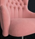 Ver imagem 4 de Cadeira Poltrona Home Office Helena Capitonê Base com Rodinhas Dourada