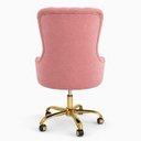 Ver imagem 5 de Cadeira Poltrona Home Office Helena Capitonê Base com Rodinhas Dourada