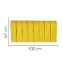 Ver imagem 2 de Painel Estofada Kiara 100cm Solteiro Box Quarto Suede Amarelo - Gat Magazine