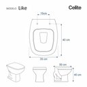 Ver imagem 3 de Assento Sanitário Poliéster Like Preto para Vaso Celite