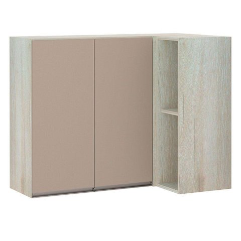 Armário Canto Reto Conjugado 2 Portas C/Nicho Legno Crema
