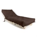 Ver imagem 2 de Sofa Cama Solteiro Futon Dobrável Marrom Acquablock