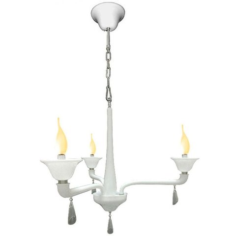 Pendente Cananeia Polietileno 86cm E-14 3 Lâmpadas Max 60W Branco