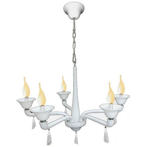 Pendente Cananeia Polietileno 86cm E-14 5 Lâmpadas Max 60W Branco